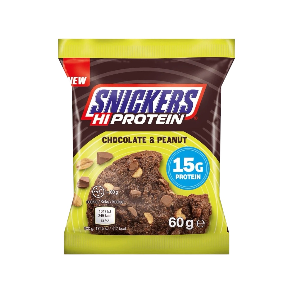 Chocolate Peanut Snickers Hi Protein Cookie 1 60g Chocolate Peanut Snickers Hi Protein Cookie 1 60g