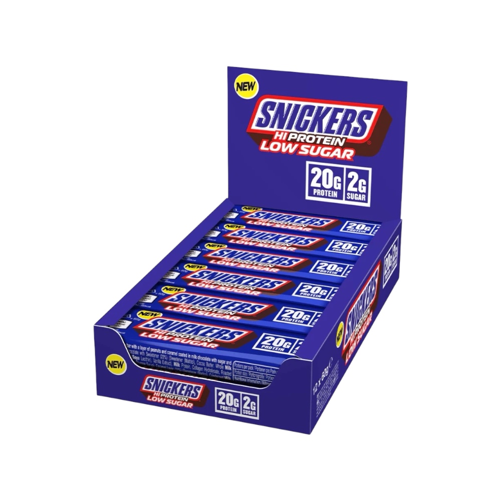 Original Snickers Hi Protein Low Sugar Bar 12 X 57g Original Snickers Hi Protein Low Sugar Bar 12 X 57g