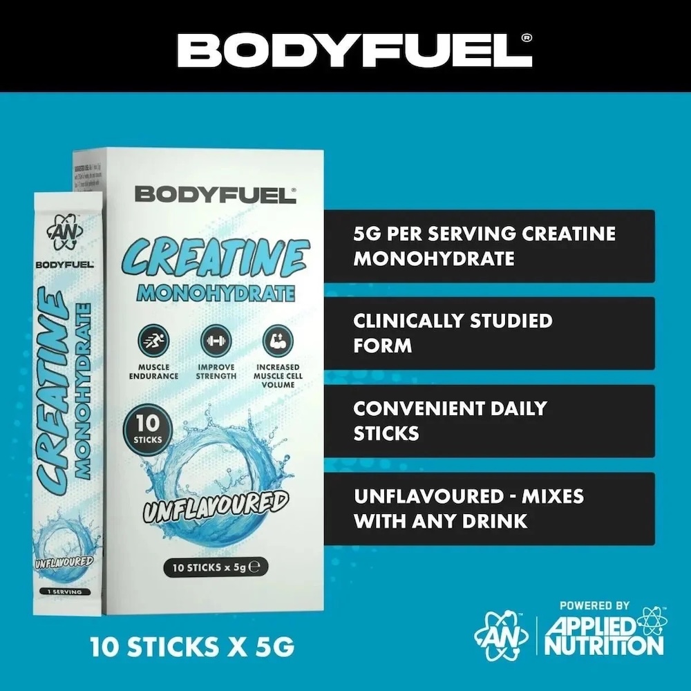 Creatine Monohydrate Sticks Applied Nutrition Info 10 Sticks 5g
