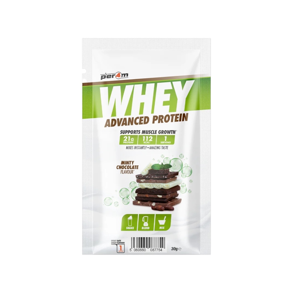 Minty Chocolate Per4m Better Whey Advanced Protein Sachet 30g