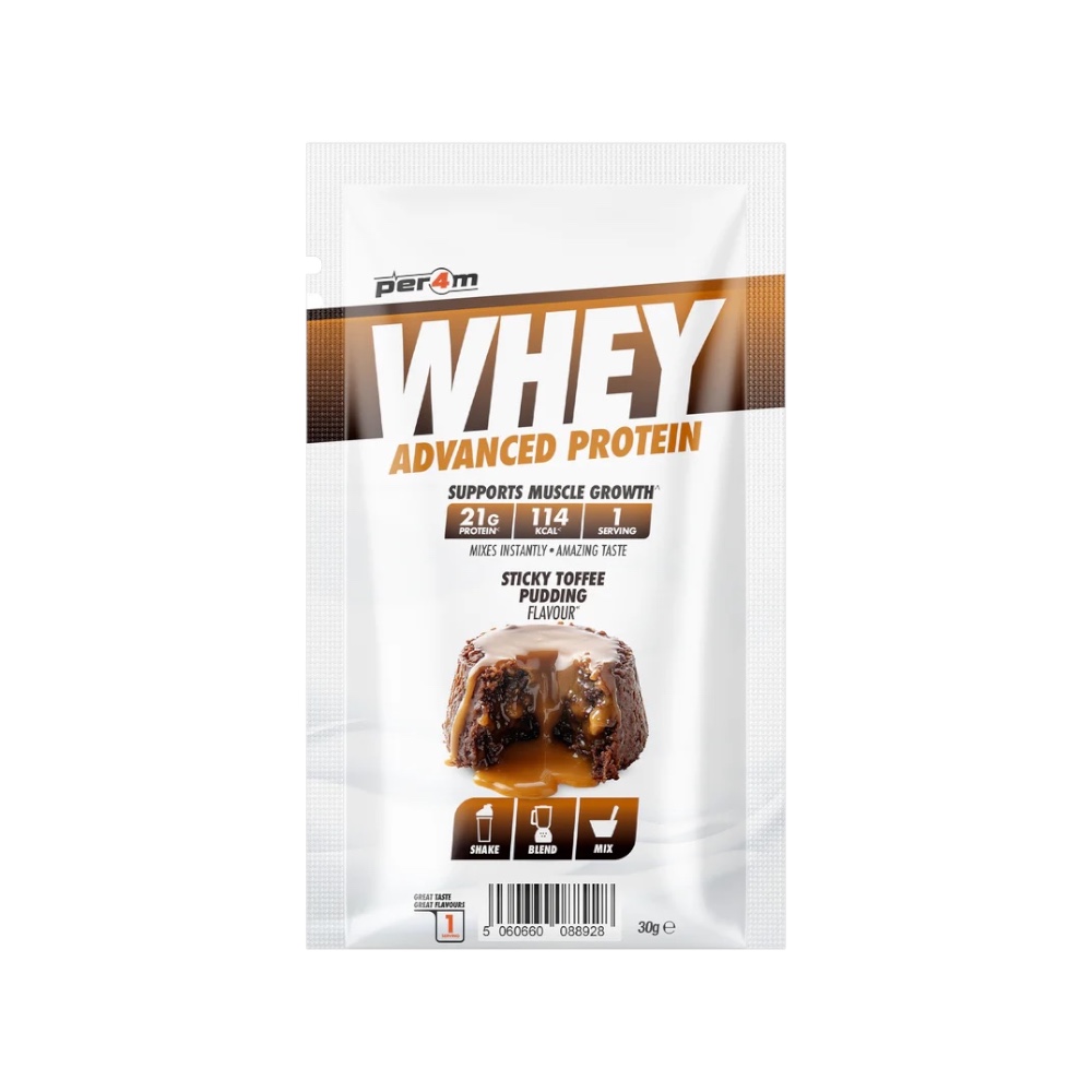 Sticky Toffee Pudding Per4m Better Whey Advanced Protein Sachet 30g
