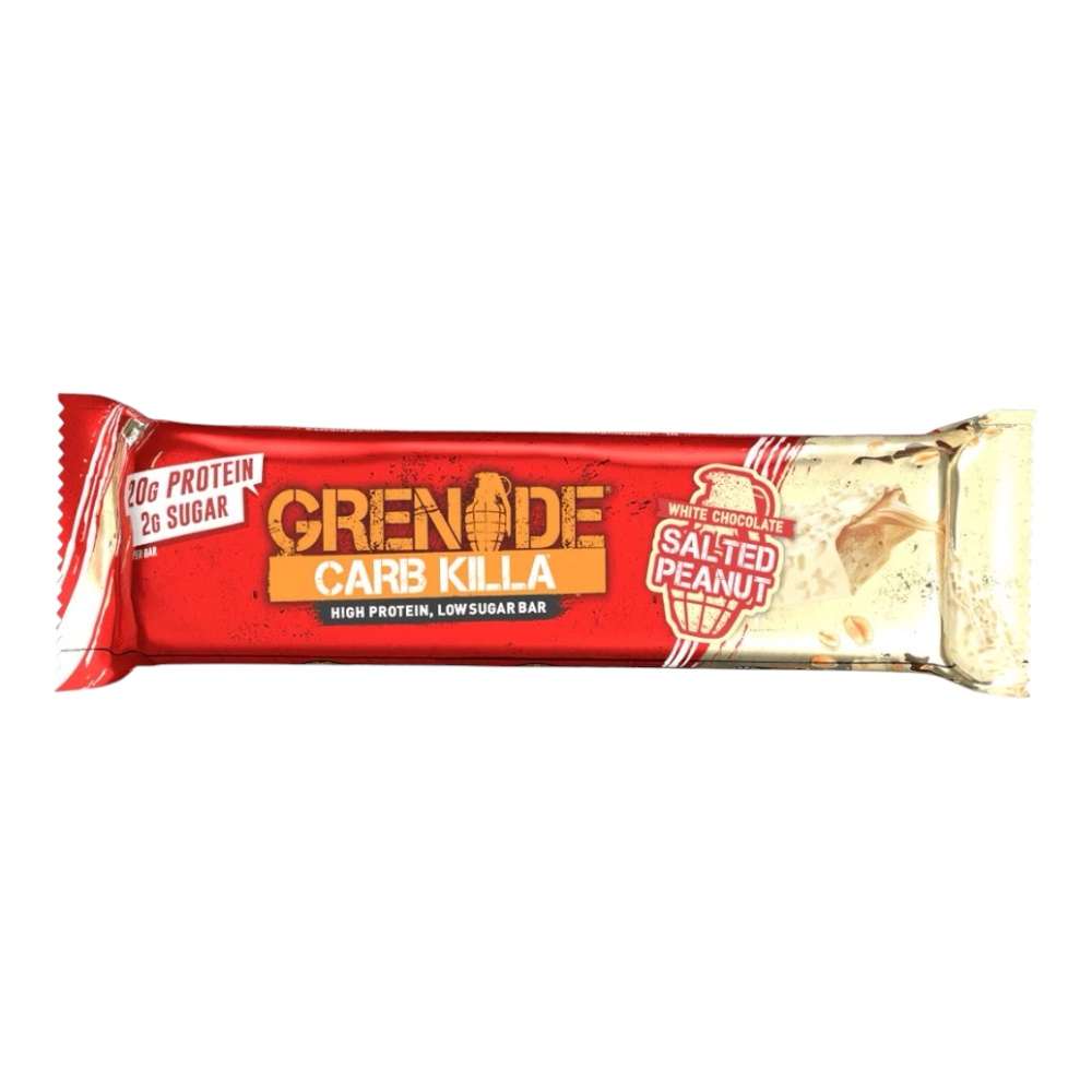 White Chocolate Salted Peanut Grenade Carb Killa Protien Bar New 60g White Chocolate Salted Peanut Grenade Carb Killa Protien Bar New 60g