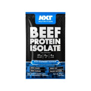 Blue Raspberry Beef Protein Isolate Nxt Nutrition Sachet 30g.jeg