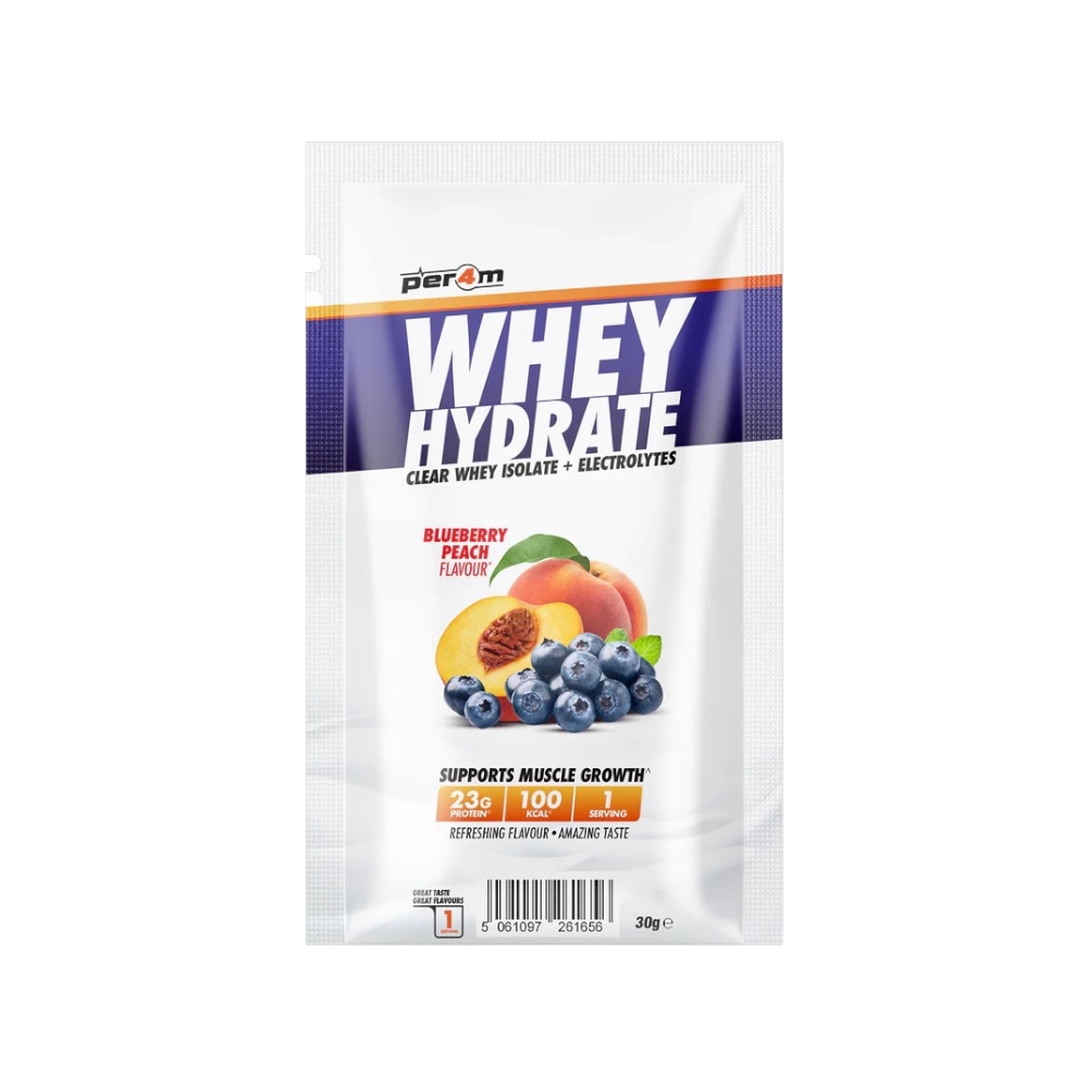 Blueberry Peach Whey Hydrate Clear Whey Isolate Electrolytes Per4m Better 30g Blueberry Peach Whey Hydrate Clear Whey Isolate Electrolytes Per4m Better 30g